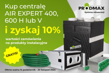 Jesienna promocja – KUP CENTRALĘ REKUPERACYJNĄ AIR EXPERT I ZYSKAJ 10% WARTOŚCI ZAMÓWIENIA NA PRODUKTY INSTALACYJNE